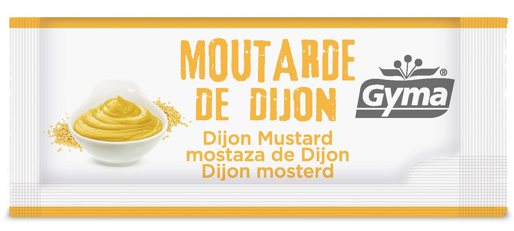 Gyma Boite Distributrice Moutarde, Blanc/Jaune, 250 Unités
