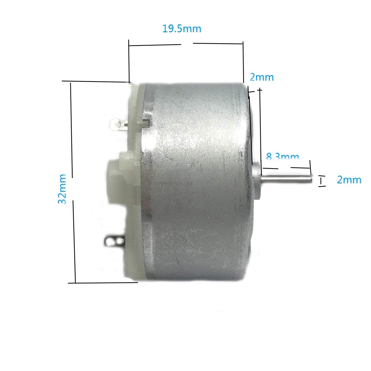2PCS DC3.0V-12.0V Electric Micro Motor6V-3700RPM Toy Science Project 500TB-14415 Small dc Motor (14415) image 3