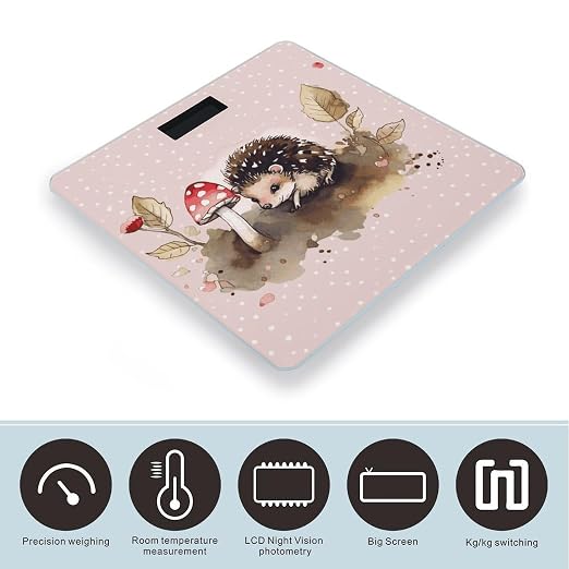 Balanza digital para peso corporal en baño, LCD grande miniatura 3