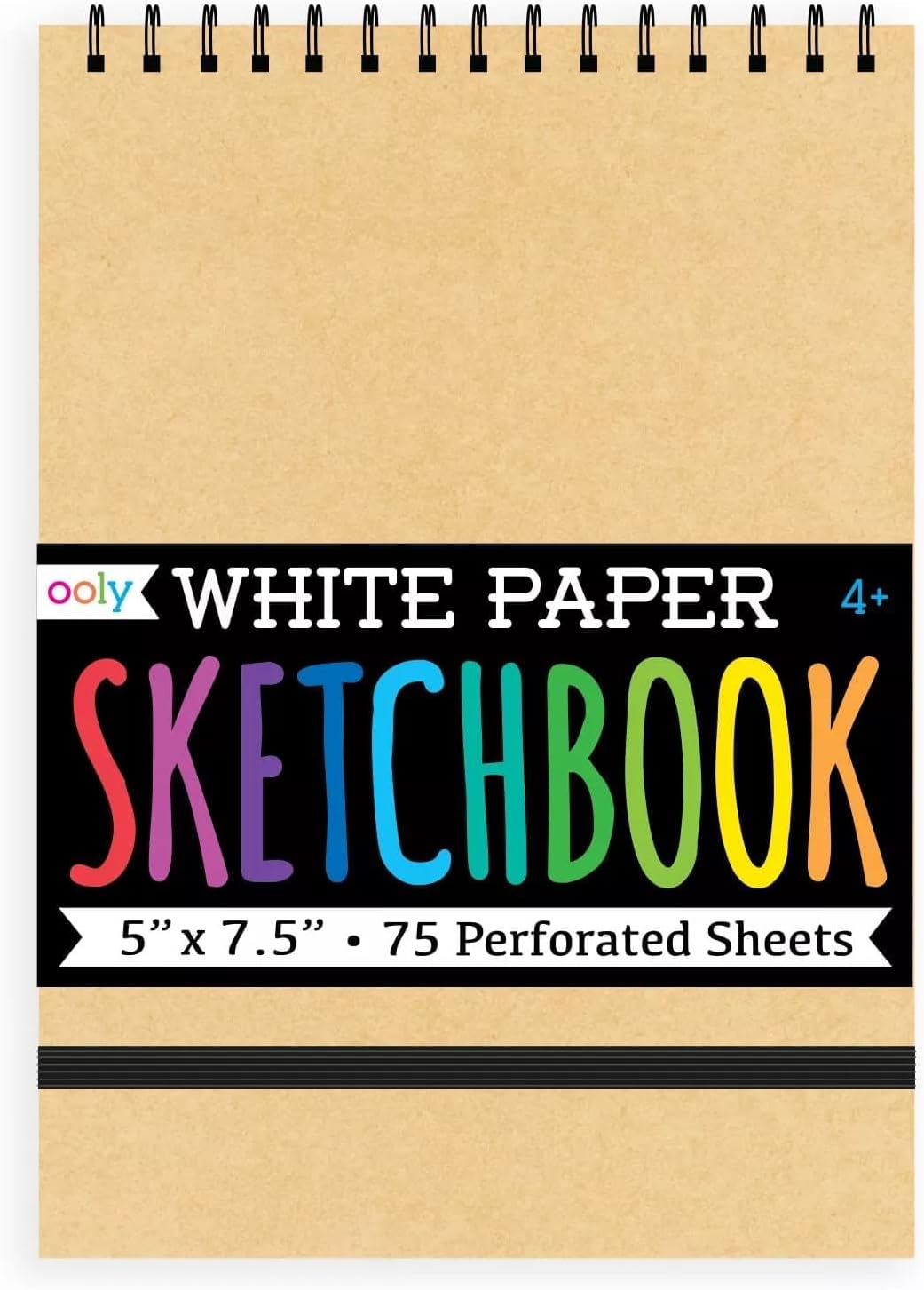 OOLY DIY Cover Small Sketchbook, 5 x 7.5 Inches, White Paper Sketchbook, Drawing Book for Kids, Artists Drawing Pad for Gel Pens