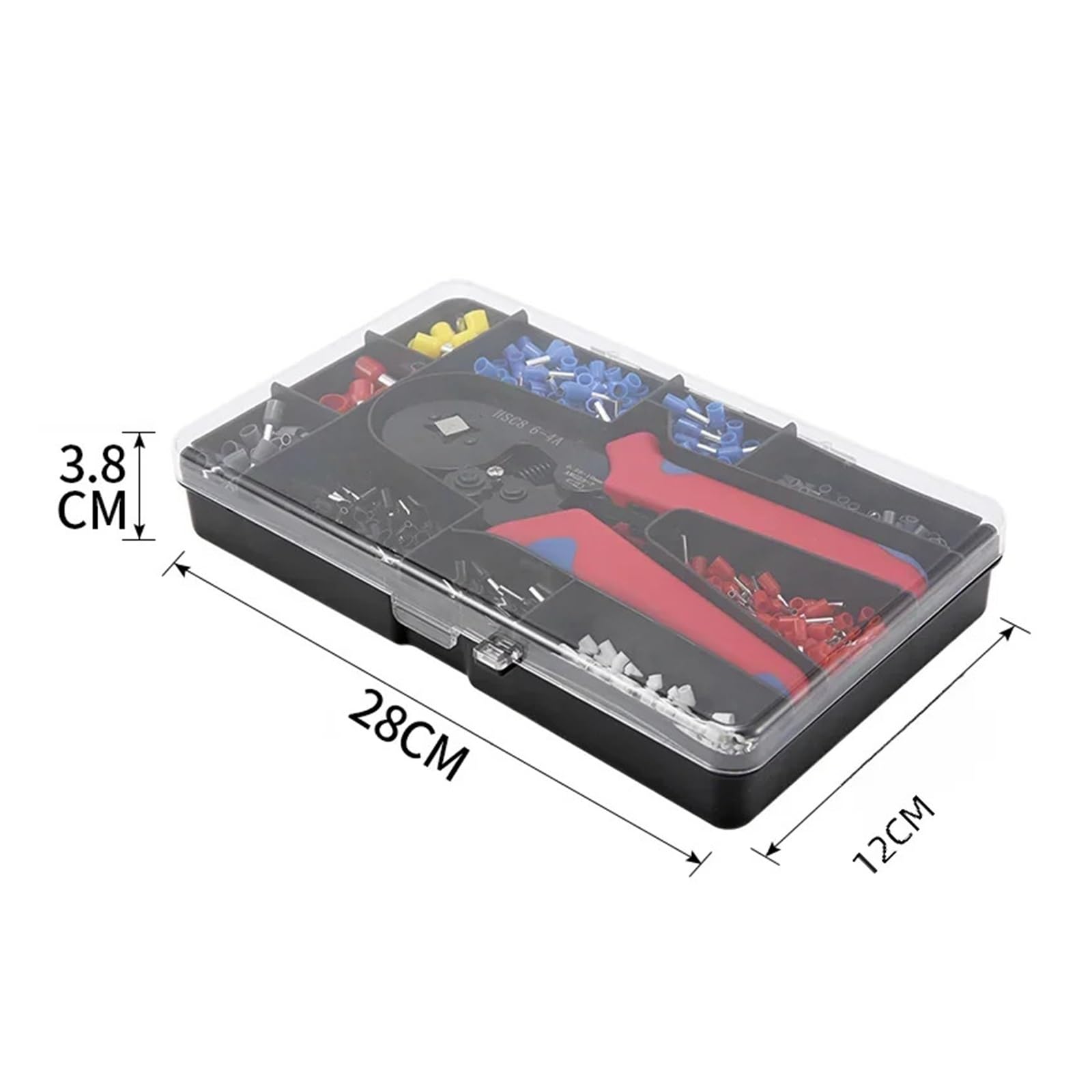 HSC8 6-4A Szczypce zaciskowe Zaciskarka do końcówek rurowych Miniaturowe narzędzia zaciskowe do zaciskania przewodów elektrycznych w gospodarstwach domowych Warsztat, garaż(HSC8 6-4 1200pcs)