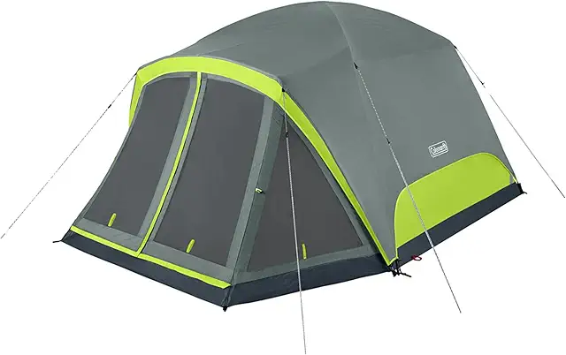 Coleman Skydome 5-Person Tent with Screen Room - 5-Minute Setup, Weatherproof