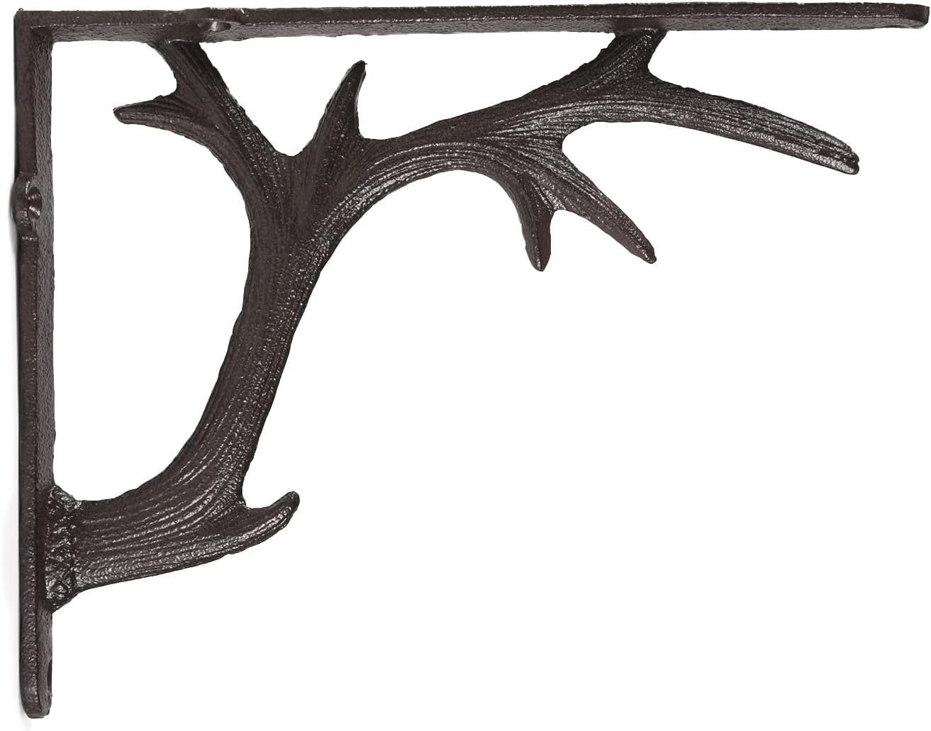 BRASSTAR Cast Iron Deer Antler Design Wall Shelf Brackets