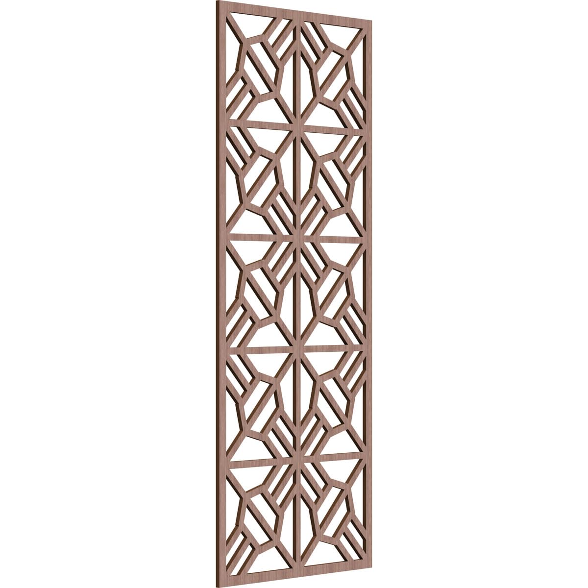23 3/8"W x 59 3/8"H x 3/8"T Auburn Decorative Fretwork Wood Wall Panels, Walnut