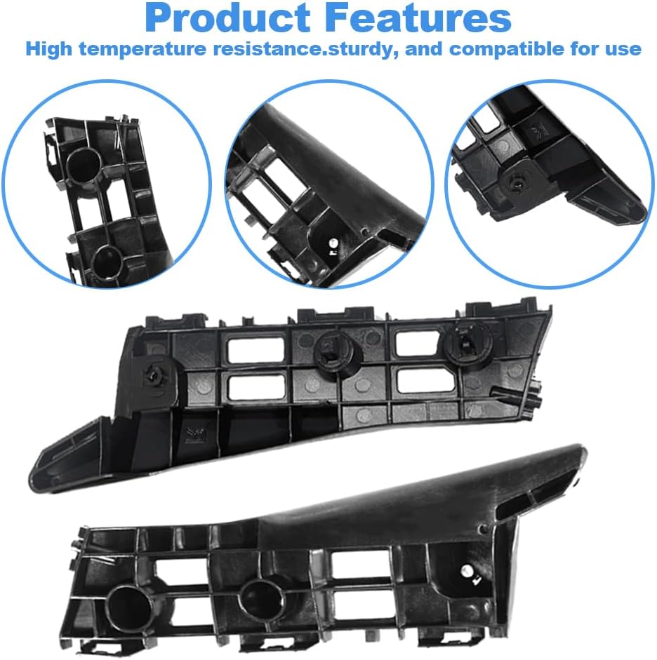 Front Left Right Bumper Bracket, Front Bumper Side Support, for Toyota Prius 2010-2015, Bumper Bracket Retainer Spacer No.52115-47041, 52116-47040, 1 Pair