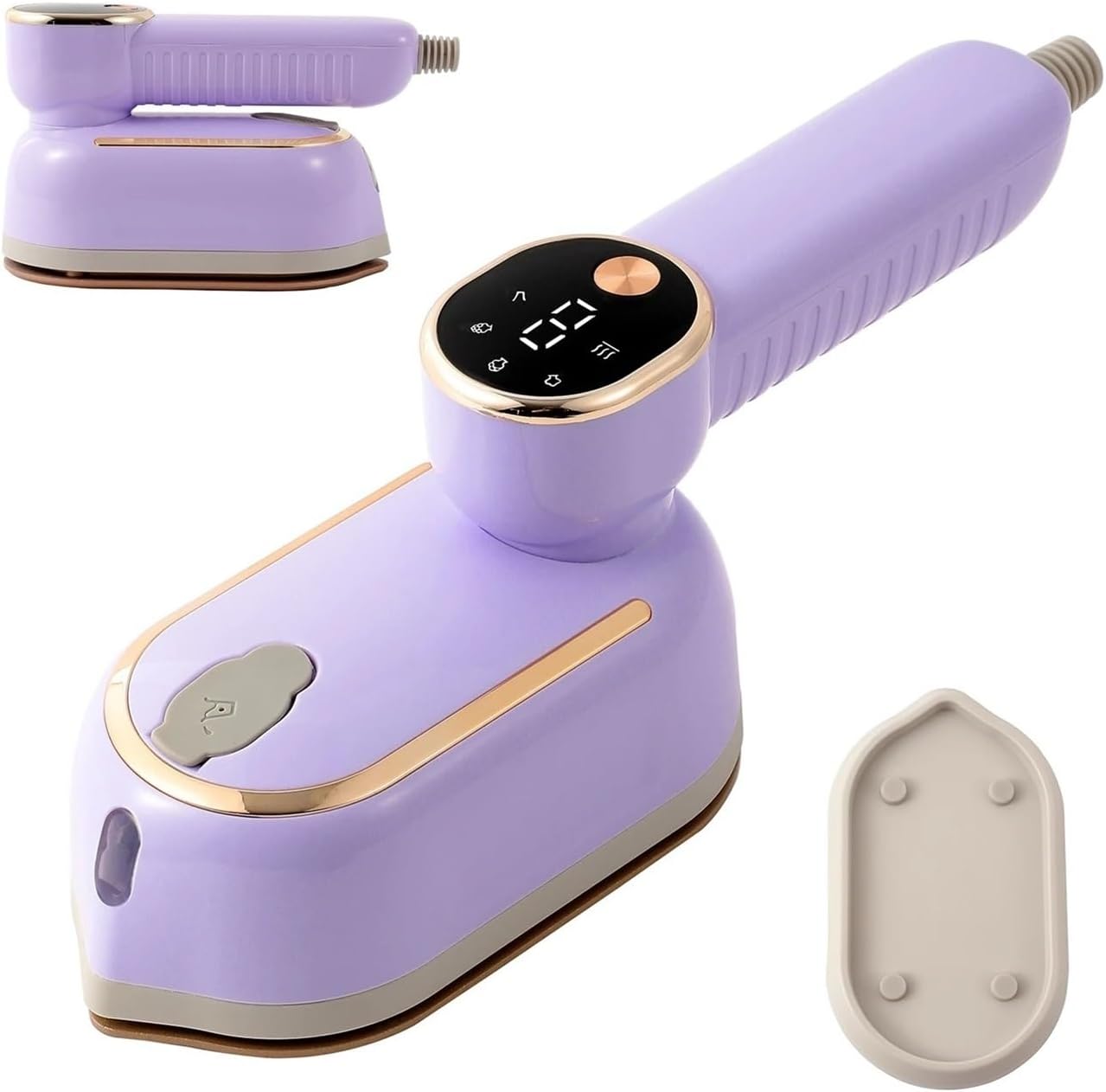 Compact Handheld Steam Iron – Portable Hanging Ironing Machine for Household, Lightweight Steam Iron for Clothes, Curtains & Upholstery(PURPLE)
