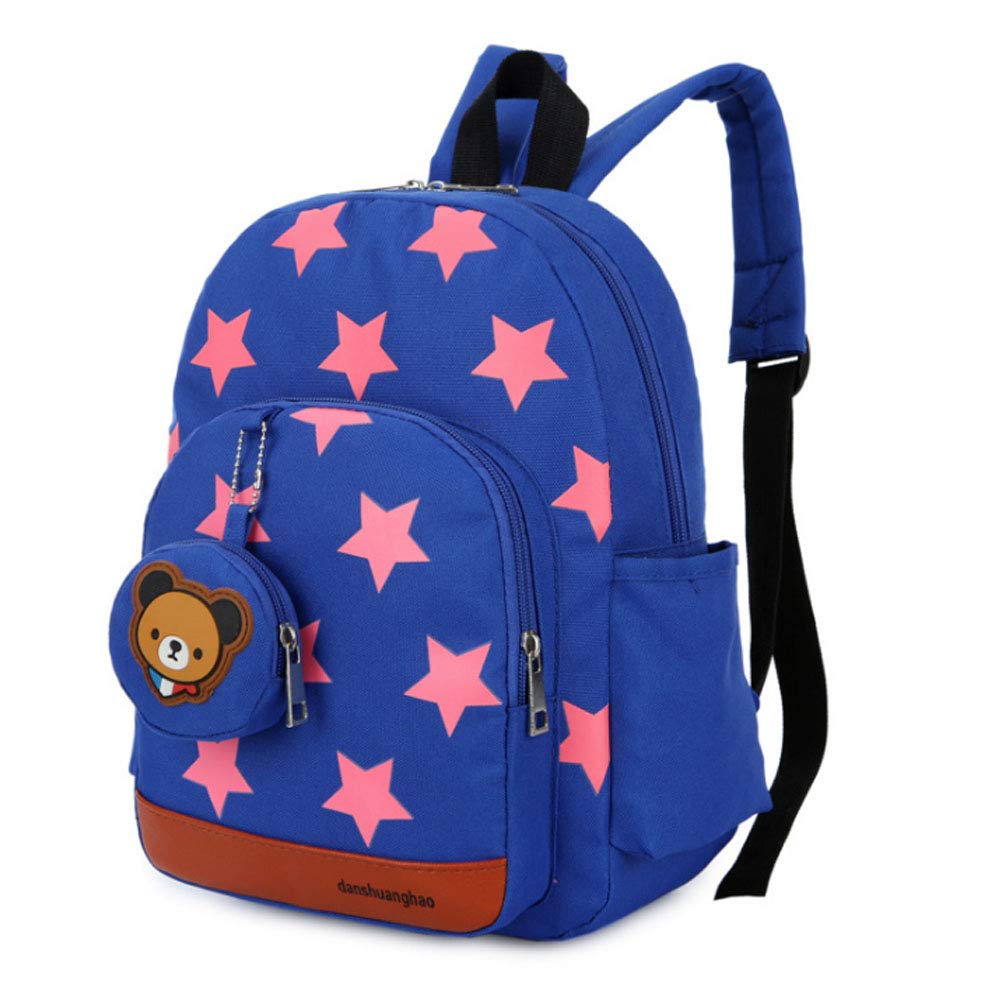 Imaczi X-Labor Mochila infantil con diseño de estrella, a partir de 1 año, Azul llamativo (Azul) - shoulder-handbags