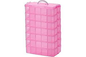 Sooyee Stackable Storage Container for Barbie Doll Cases