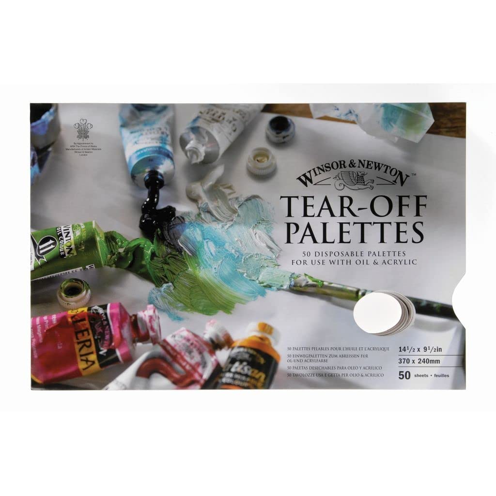 Winsor & Newton Brown Tear-Off Palettes 14.5 X 9.5" - Paint Tray, Rectangular, Paper