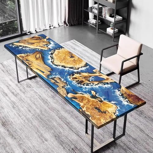 FOEVAFLO Fir Wood Custom Large Resin Epoxy Table, Epoxy River ...