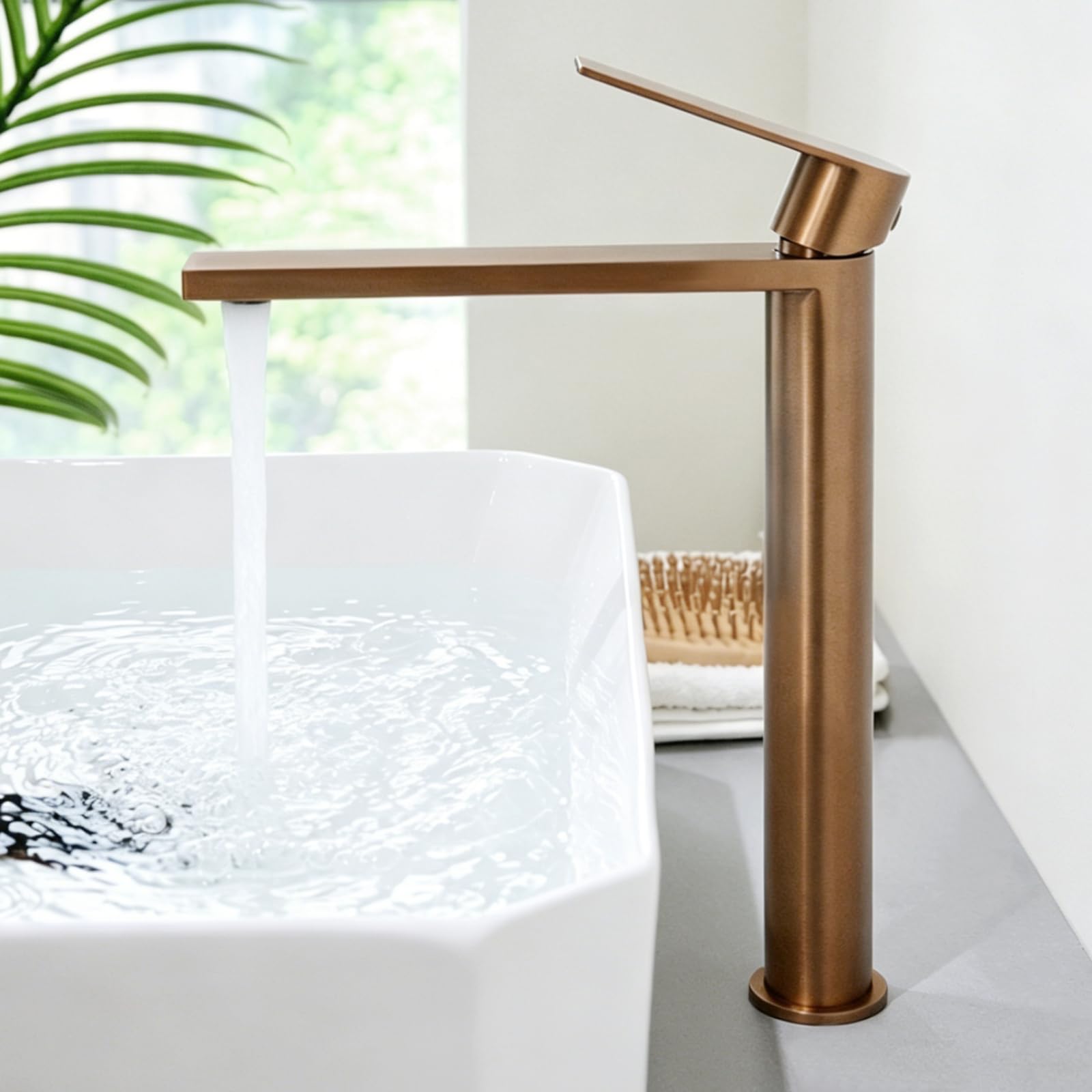 Grifo Lavabo Monomando, Grifo Lavabo Alto de Acero Inoxidable 304