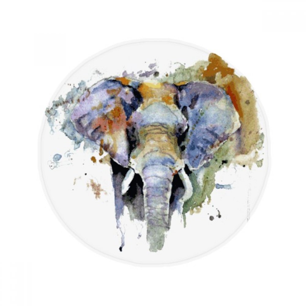Tapis de bain éléphant rond multicolore, une idée cadeau originale pour la maison
