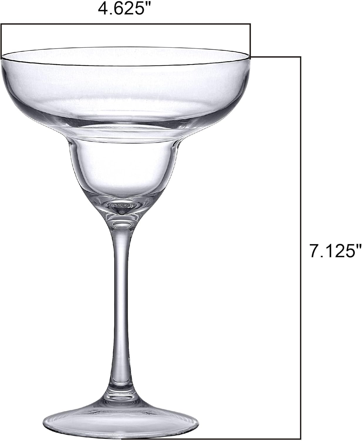 Amazing Abby - Peggy - 18-Ounce Plastic Margarita Glasses (Set of 6), Plastic Cocktail Glasses, Reusable, BPA-Free, Shatter-Proof, Dishwasher-Safe, Perfect for Poolside, Outdoors, Camping, and More