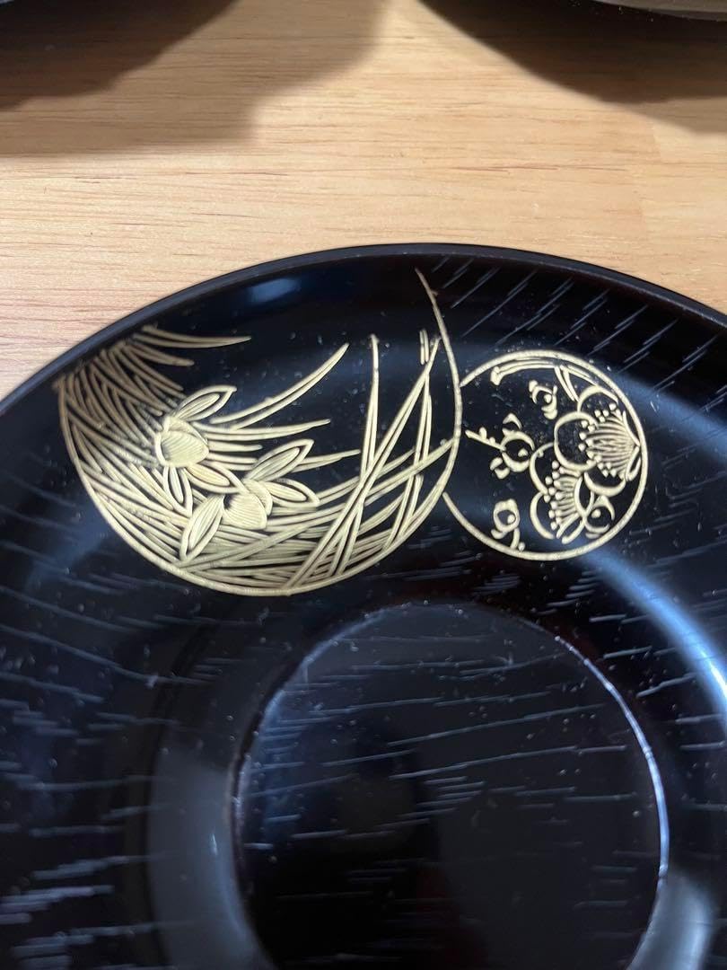 錫製 茶托 イブシ 梅型 5枚組 5柄 大阪錫器