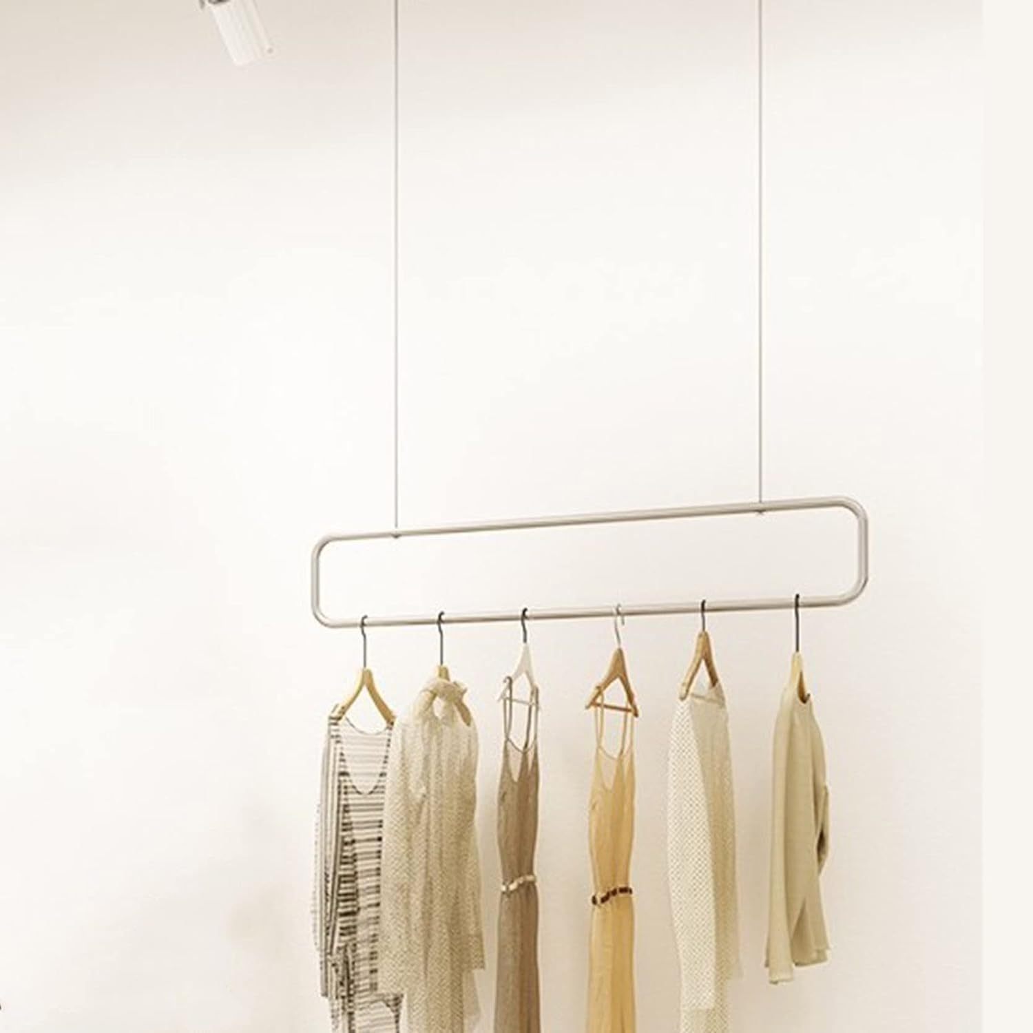 YYLMKMFC-AE Height Adjustable Display Rack, Clothing Store, Ceiling Clothes Rack, Wedding Dress, Hanging Shelf, Wall Hanger(A,B 80CM)