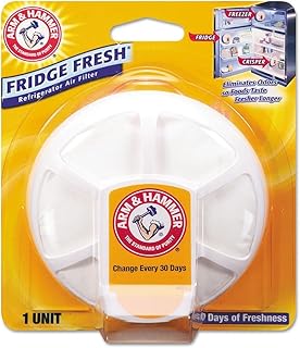 Arm & Hammer Fridge Fresh Baking Soda Disc, Refrigerator Air Filter 5.5 oz, Unscented