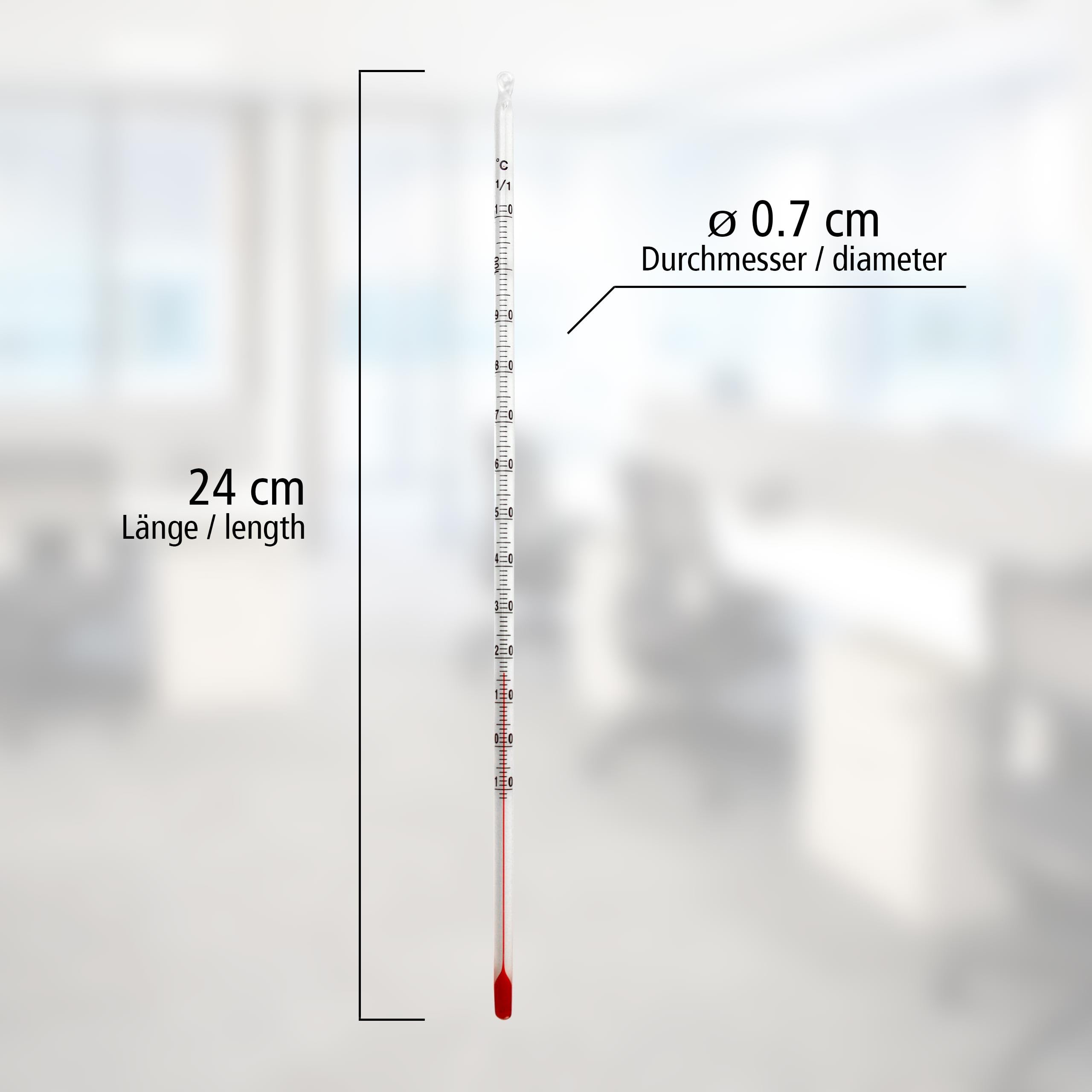 Lantelme 2 termometri da tè analogici, in vetro, lunghezza 24 cm, intervallo di temperatura fino a 110 °C, termometro per una preparazione precisa del tè verde, tè nero, tisane, tè alla frutta