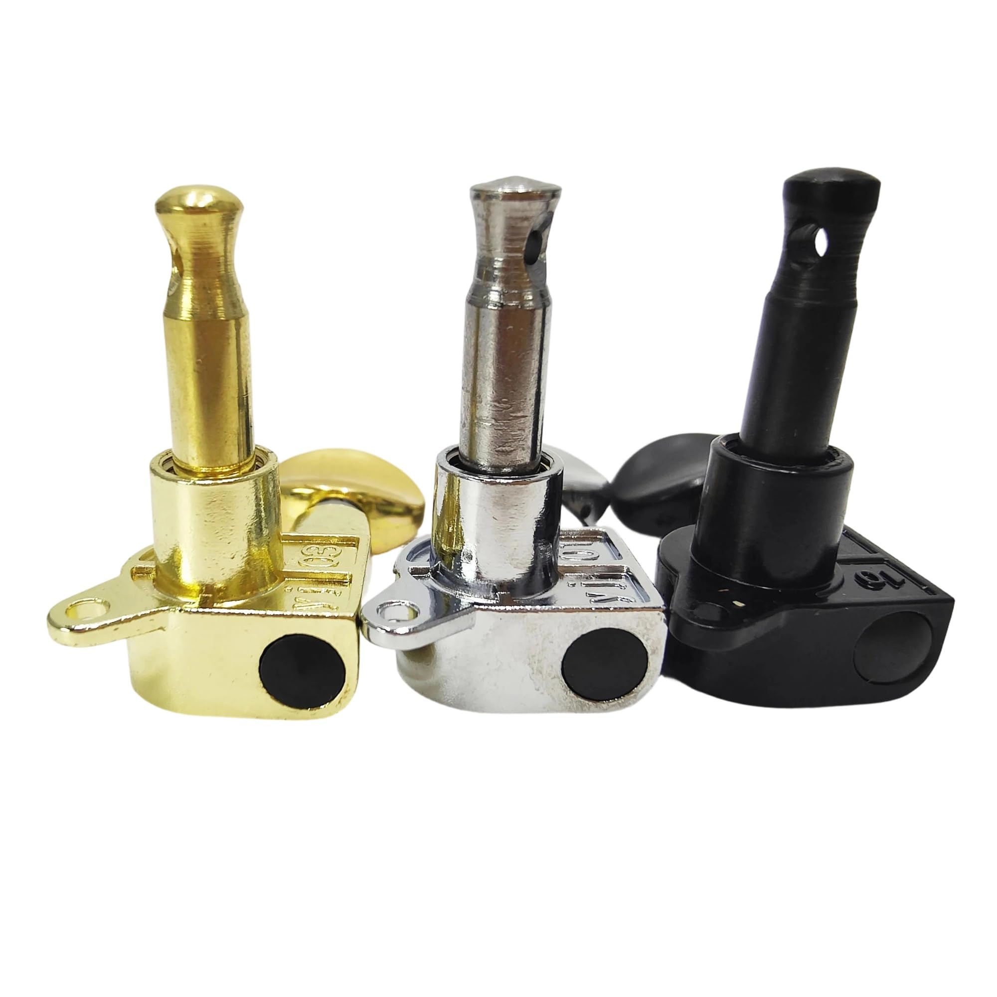 Gitarren stimmwirbel 6 Stücke Elektrische Gitarre String Pegs Locking Tuning Tuner Mechaniken Knöpfe 3L3R Einfach Zu Installieren(Gold)