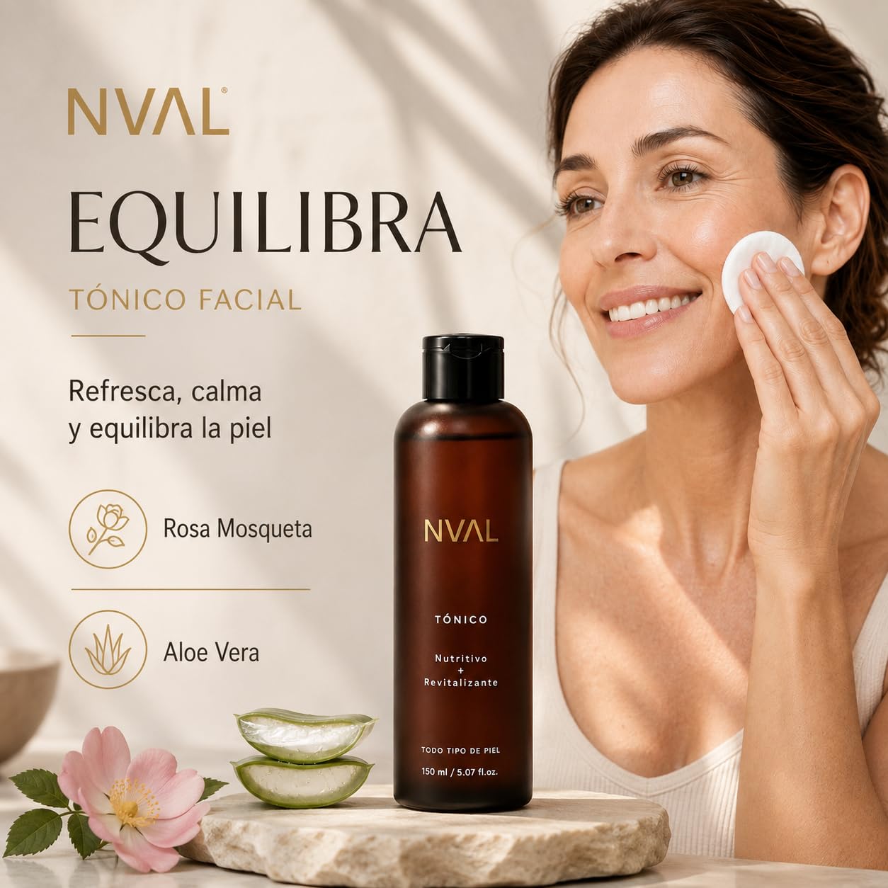 NUAL - Kit Rutina Diaria Facial Nval - Esenciales para una completa Limpieza y Prevención, cosmetica facial para todo tipo de pieles (NECESER+ KIT LIMPIEZA)