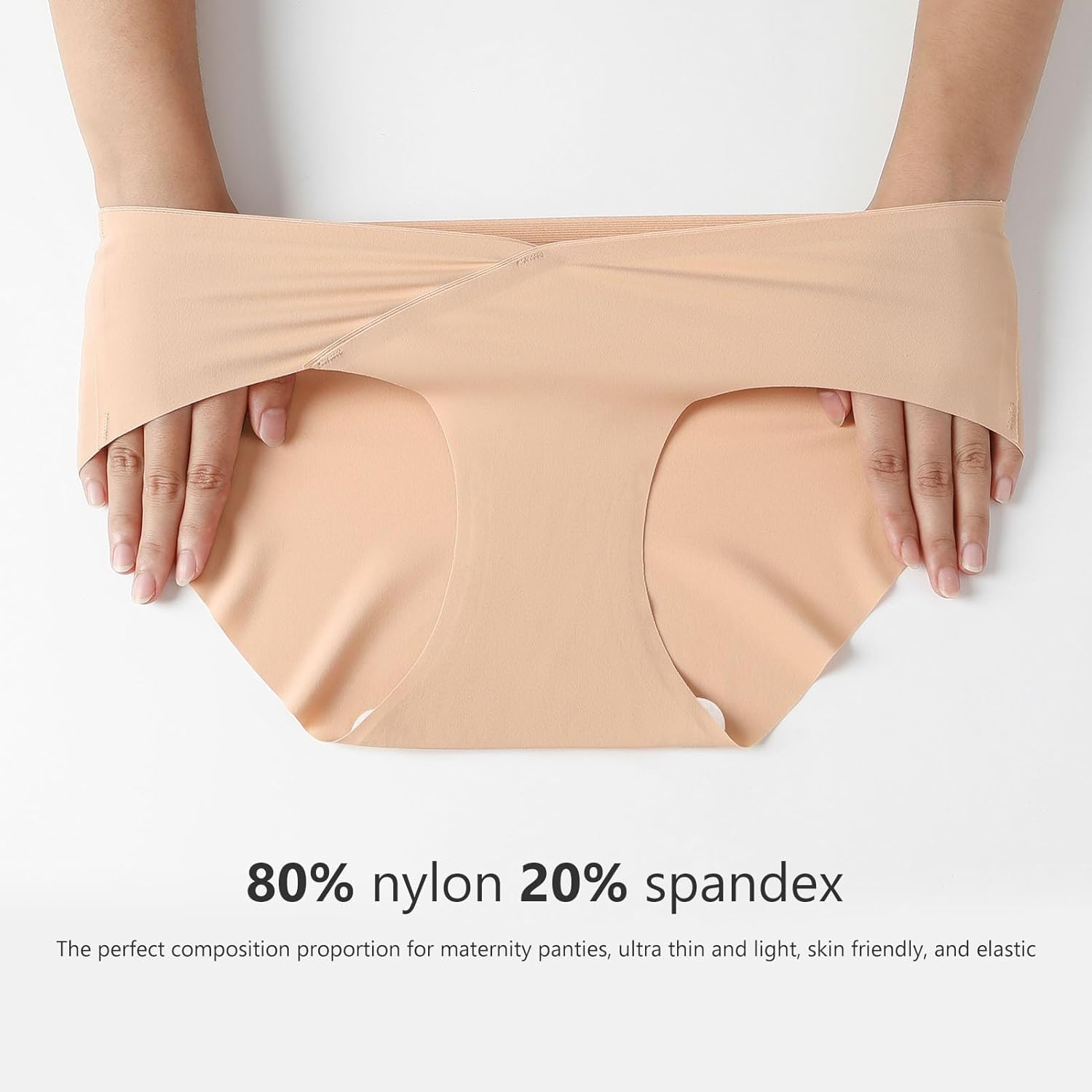 Angelhood Seamless Maternity Underwear for Women, Pregnancy Postpartum Panties No Show Bikini Under Bump Pack of 5, 3 - Image 6