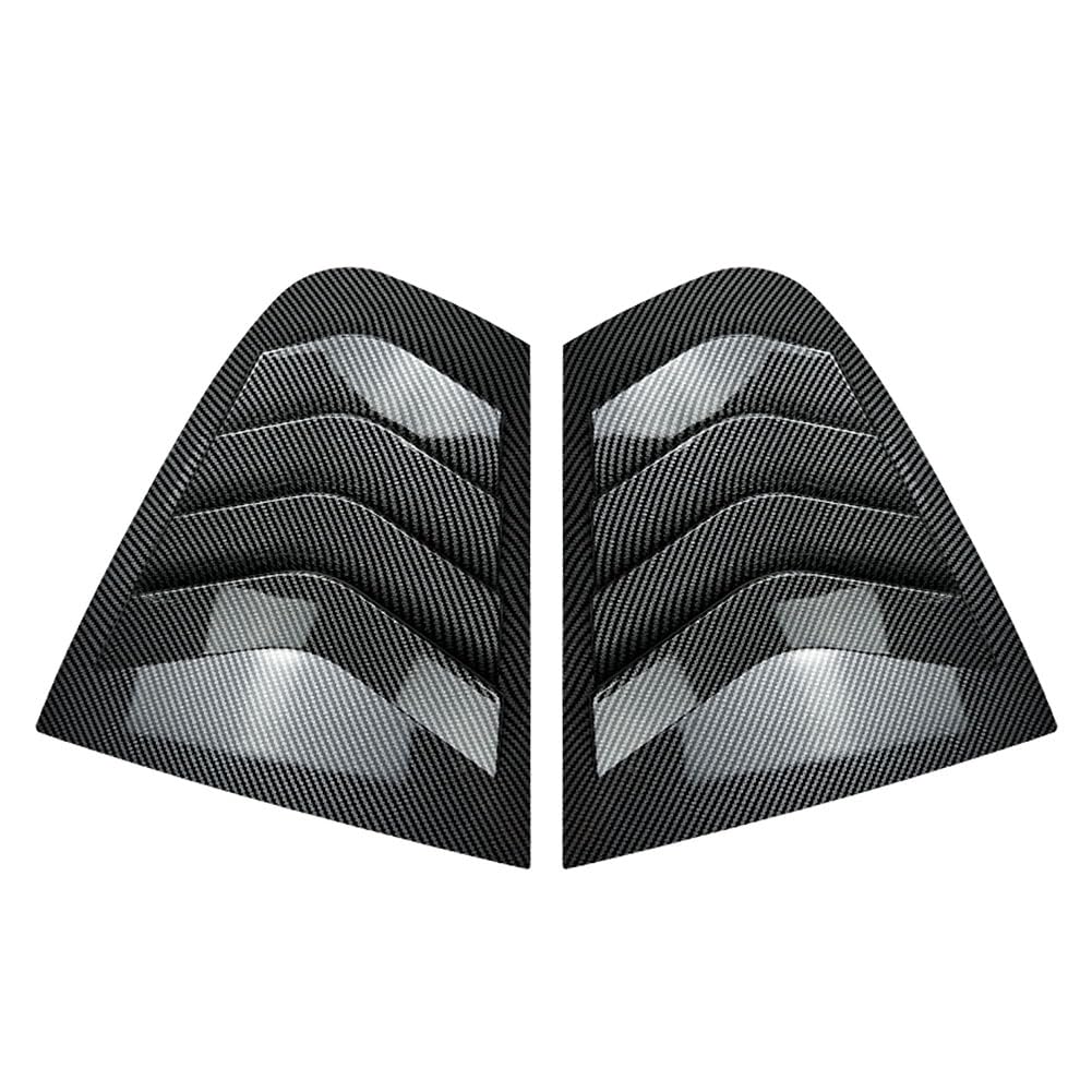 GZYF Carbon Fiber Black Rear Side Window Louver Cover Trim Quarter Window Louver Covers for BMW 3 Series F30 2013-2019
