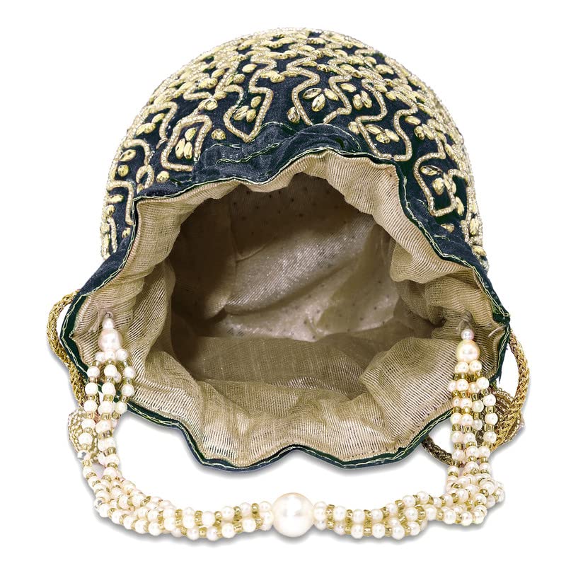 Image of Aheli Potli Bag Gift for Women Handmade Evening Wristlet Handbag Stylish Bridal Purse Fashion Bag