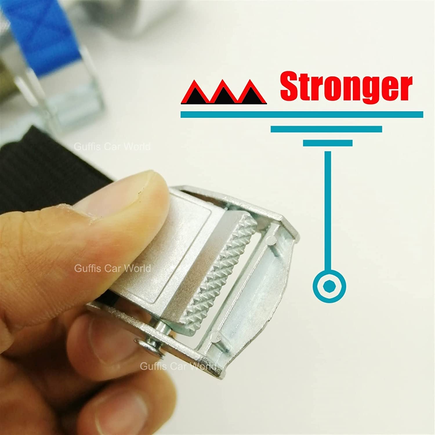Cinghie di ancoraggio, Cinghie di ancoraggio, Cinghie di ancoraggio Cinghie di ancoraggio con fibbia da 2 metri Cinghie di carico for auto Moto Bici con fibbia in metallo Corda di traino Cintura a cri