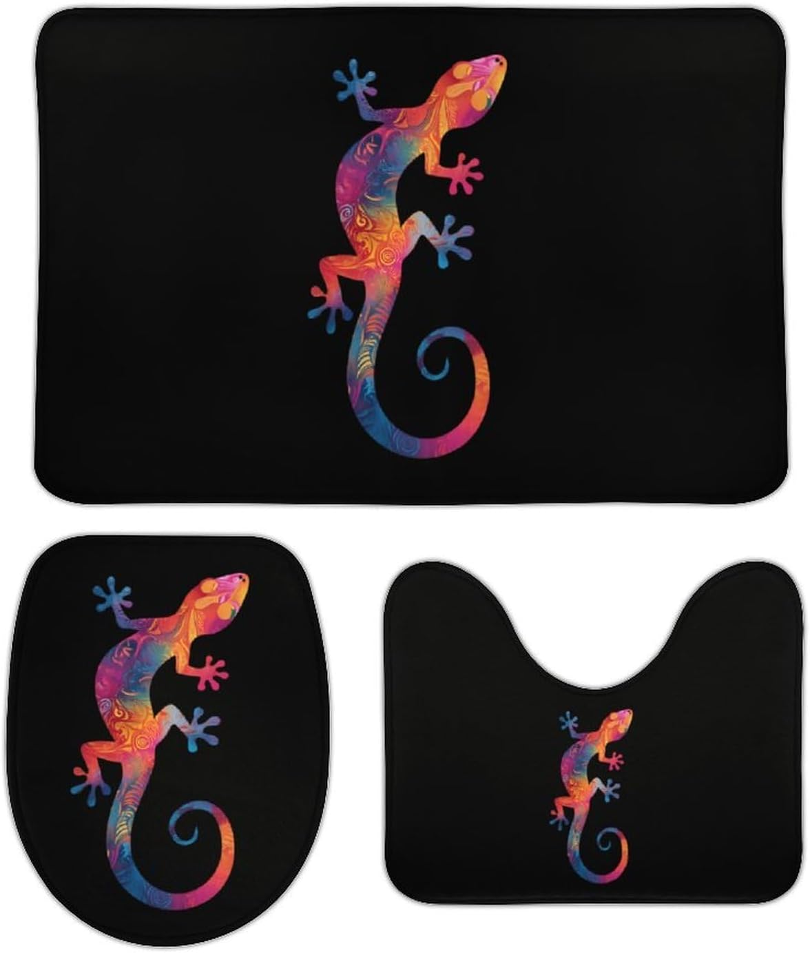 Colored Gecko Boys Girls Short Sleeve Shirts Graphic T-Shirts Crewneck Casual Printed Tee