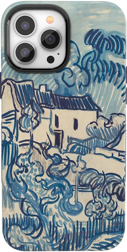 Casely Funda para iPhone 13 Pro Max Compatible con MagSafe Van Gogh Landscape with Houses Funda para teléfono
