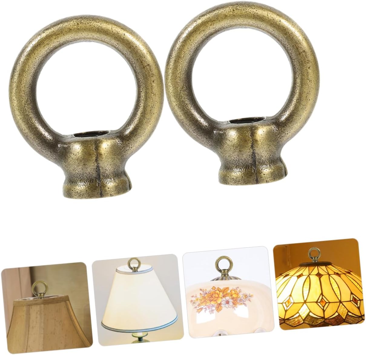 2pcs Lamp Shade Harp Lampshade Finial Decor for Lamp Shade Parts Finials Ceiling Hooks for Hanging Lights