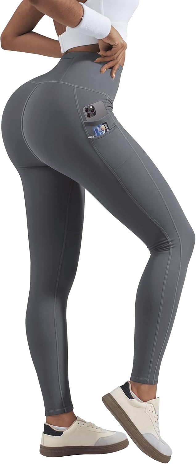 High Waisted Waterproof Fleece-Lined Women’s Leggings with Pockets