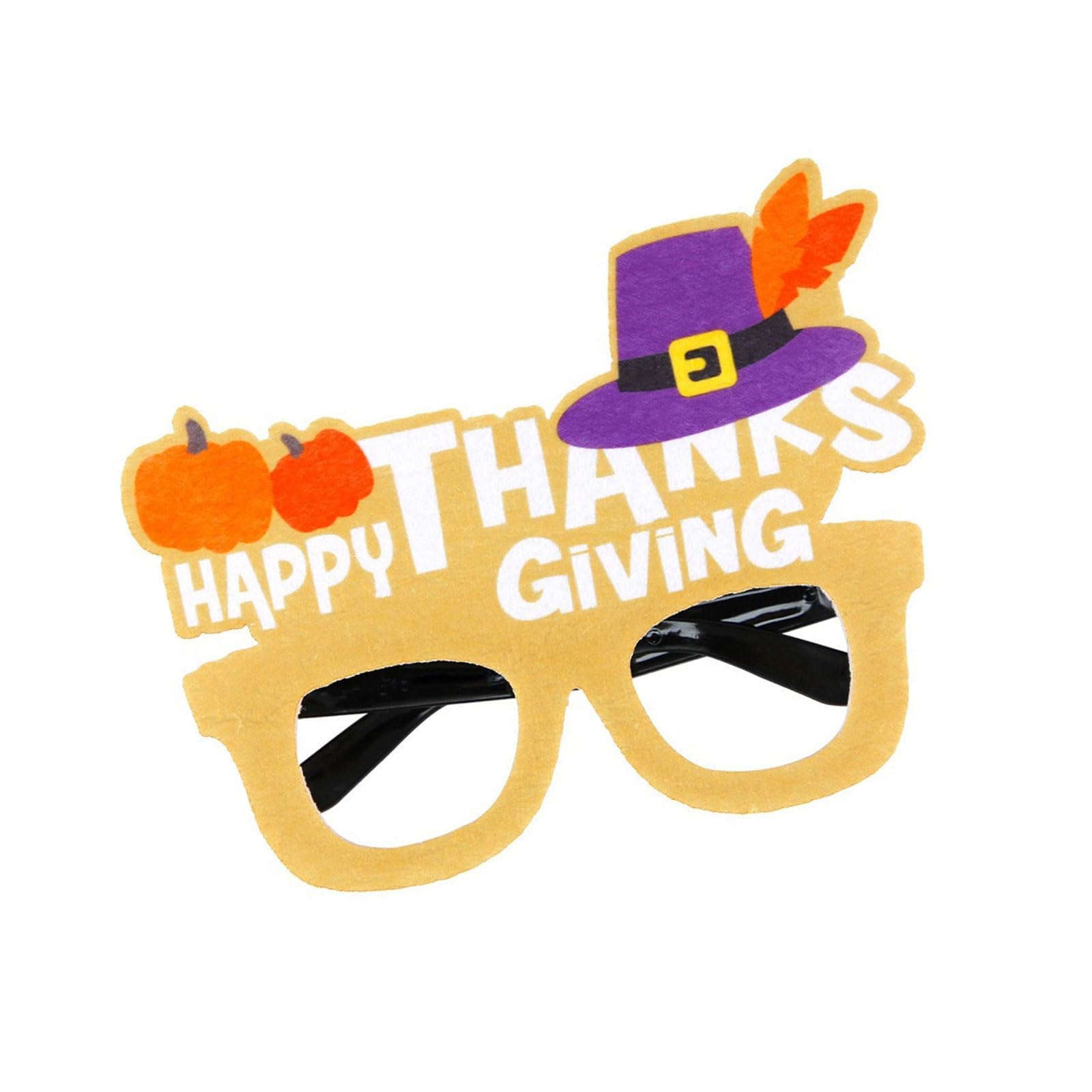 Jazuaiao Happy Thanksgiving Day Glasses Funny Turkey Glasses Harvest Party Decoration Photo Props for Family Gathering Thanksgiving