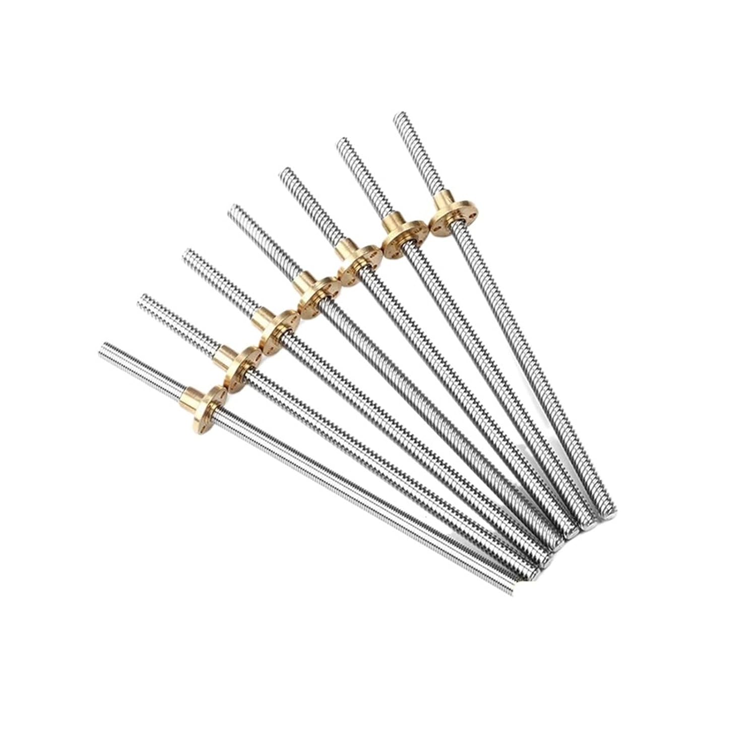 Metal Ball Screw nut 300-8D Trapezoidal Rod T8 Lead Screw Thread 8mm Lead 2mm Length 100mm-1000mm with Brass Nut(750mm)