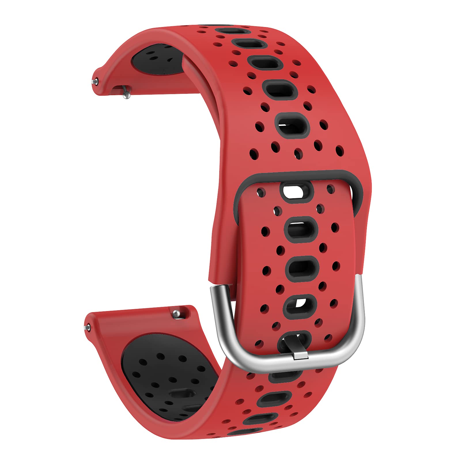 OVERSTEP Galaxy Watch 3 41mm Bands Silicone, Galaxy Watch Active 2 40mm Bands Sport for Men Women, 20mm Replacement Watch Strap for Samsung Gear Sport/Gear S2 Classic (Red)