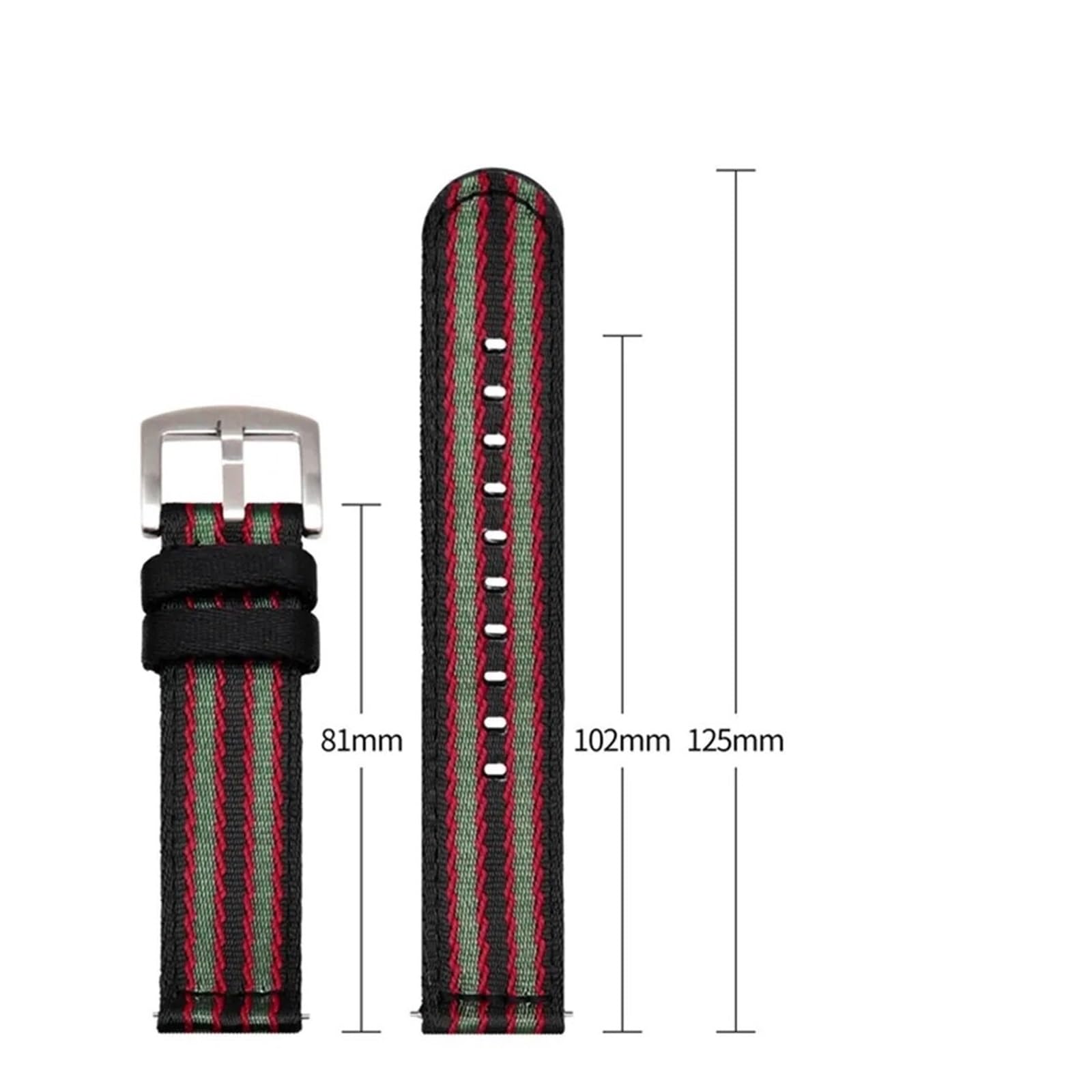 Bracelet en Nylon 18 mm 20 mm 22 mm 24 mm pour 44 mm 44 mm Bracelet de Bande de Tour de grenaille en Toile active2 active2