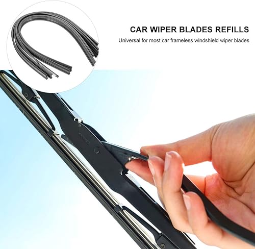 Miniatura 6 de BESPORTBLE Repuesto de limpiaparabrisas de silicona: limpiaparabrisas de repuesto universal ajustable, repuesto de limpiaparabrisas negro