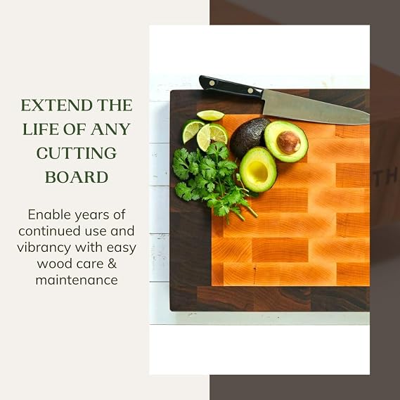 The Boardsmith Cutting Board Oil and Board Butter Set (Extra-Large) | Premium Cutting Board Wax and Food Grade Mineral Oil Cutting Board Kit - Butcher Block Conditioner
