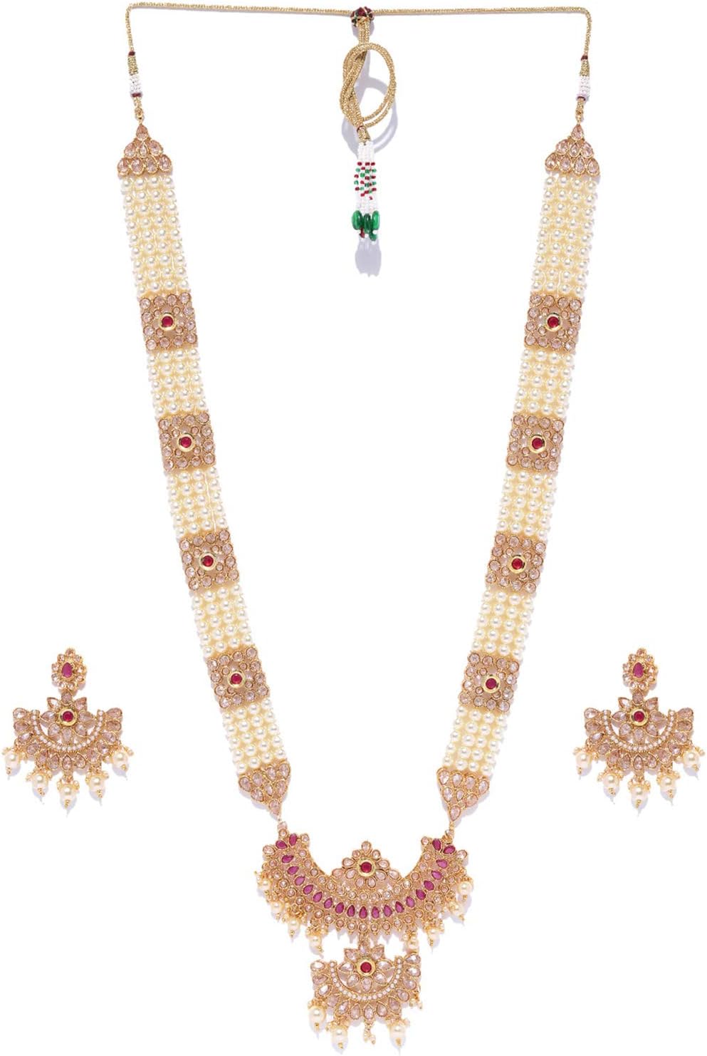 ZAVERI PEARLSJewellery Set for Women (Golden) (ZPFK8292)
