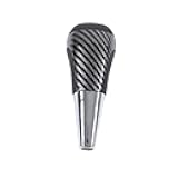 Car Gear Shift Knob Head Replacement Compatible with Toyota Hilux 2016 2017 2018 2019 2020 2021 2022 Tacoma Cruiser Prado Fortuner (Black Carbon Fiber)