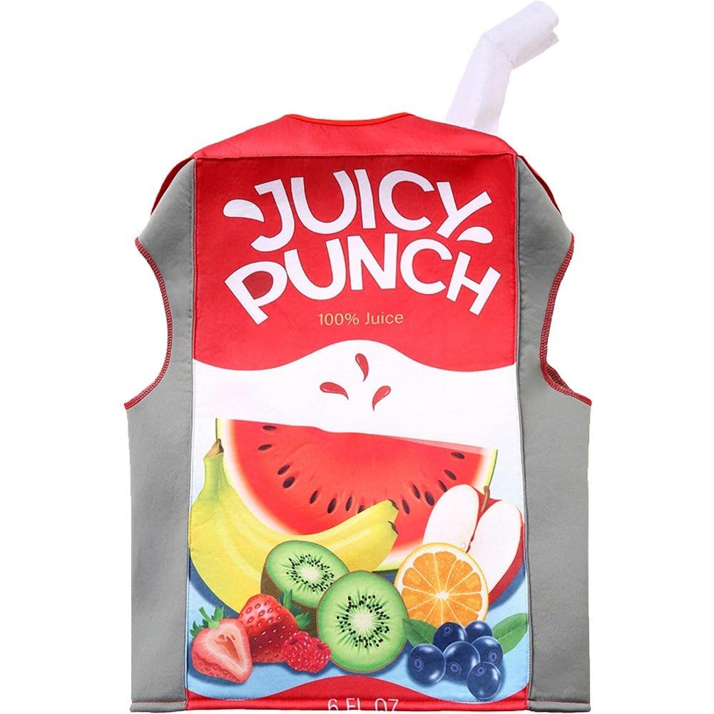 Costume de carton de jus déguisement de groupe original et léger