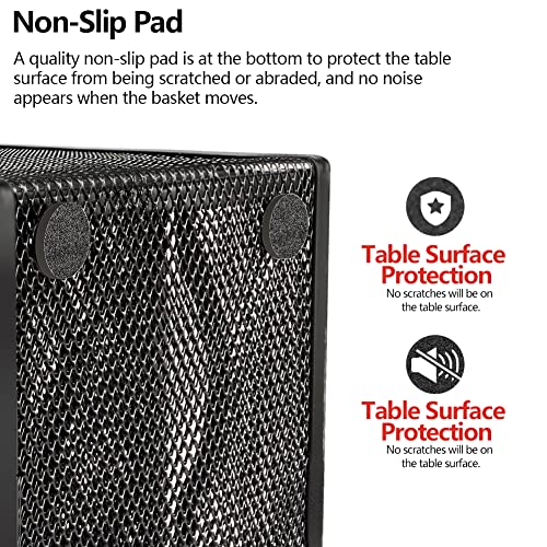 Grwanpen Mesh Desk Supplies Organizer With 3 Drawer Office Desktop Organizers And Accessories Stationery Caddy,Black #TOP2