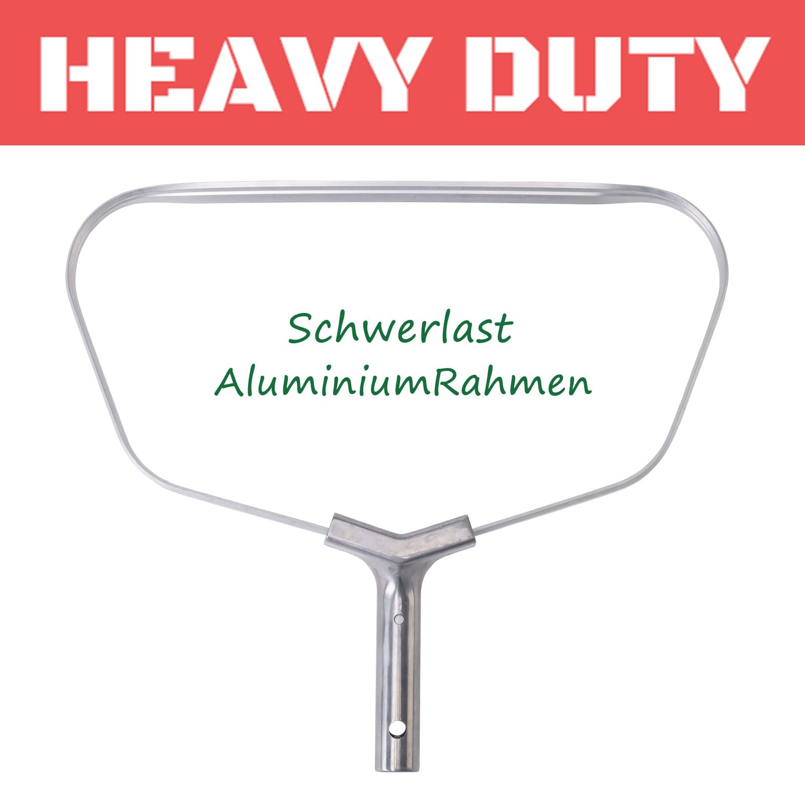Professionelles Pool Kescher, Schwerlast Laub Käscher mit Aluminium Rahmen, Reißfest Nylon Netztasche für Reinigung Teich Zweige Nasse Blätter, Pool Rake Skimmer Net