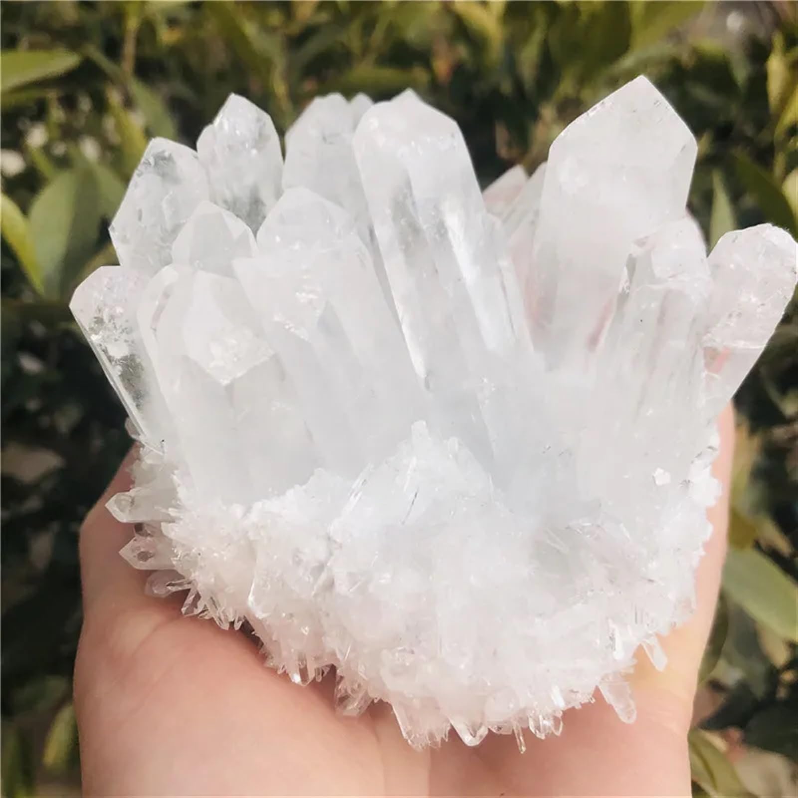 MDBJTCYZN Stone Transparent White Quartz Crystal Cluster Gift(500-600g)