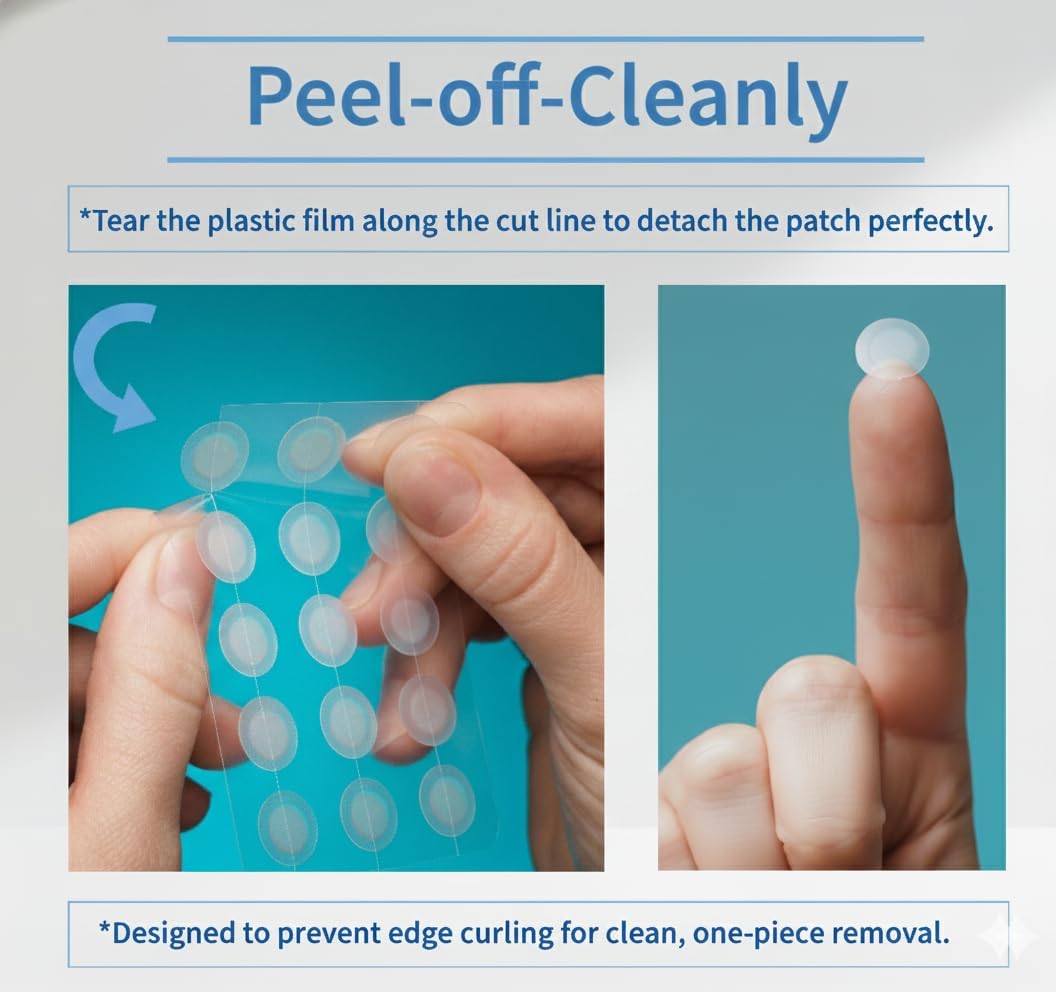 MEAROSA Pimple Patches HOLY! SPOT Patch (105 Dots, 2 Sizes) – Ultra Thin Invisible Hydrocolloid Pimple Patch Acne Cover, Absorbing Covers, Day & Night Blemish Patches