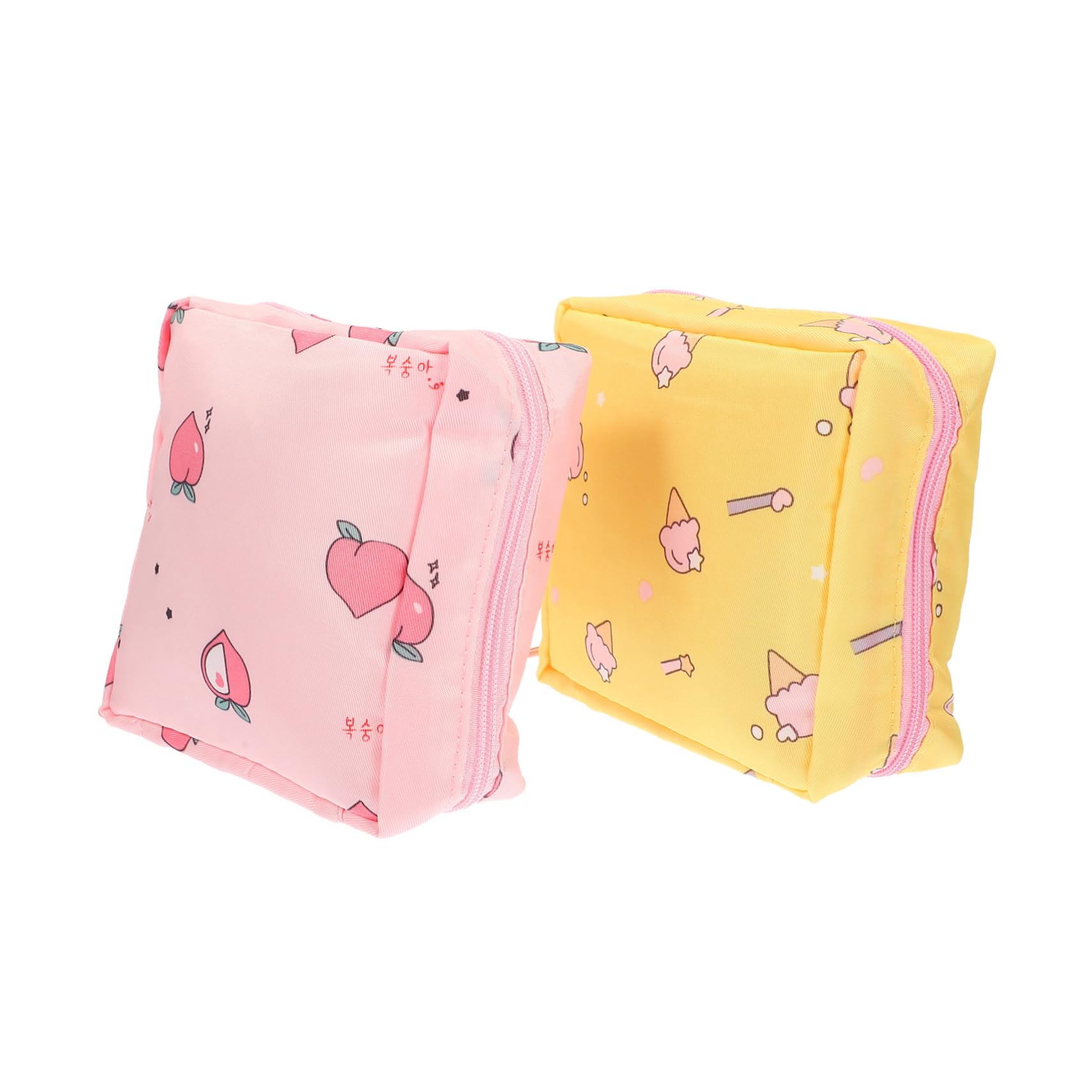 Healeved 10piezas Bolsa De Almacenamiento De Compresas Menstruales Adorables y Portátiles Diseño De Frutas Para Viajes y Uso Diario