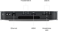 Vista 3 de Apple Mac Mini 2023 con chip Apple M2 con CPU de 8 núcleos (8 GB de RAM, almacenamiento SSD de 256 GB) Plata (renovado)