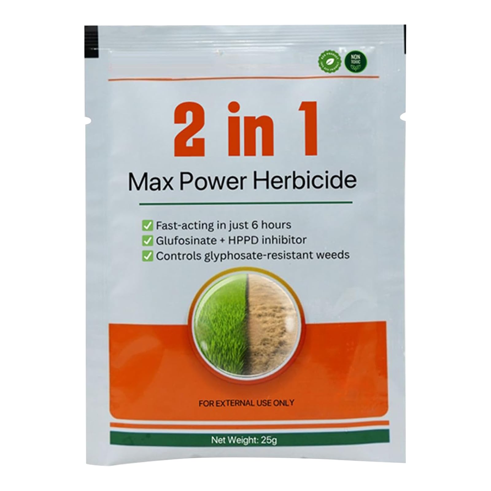 2 in 1 Max Power Herbicide, Glyphosate Weedkiller,Root Killer,Fast-Acting Weed Killer, Glufosinate and HPPD Inhibitor, Controls Glyphosate-Resistant Weeds (A-1pcs)