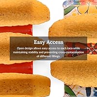 Vista 5 de Prepara Soporte múltiple para tacos, amarillo, capacidad para 3 tacos