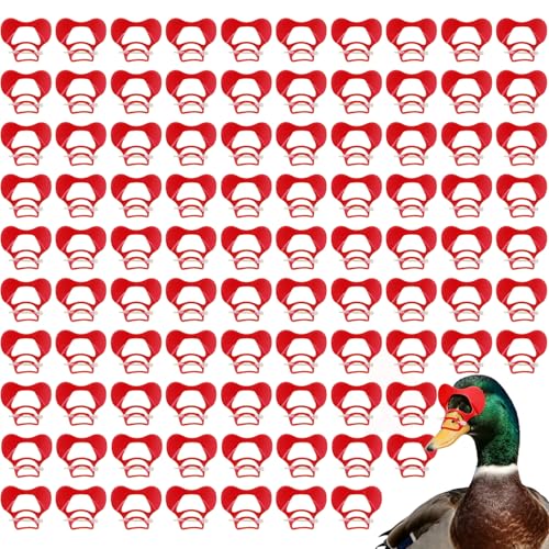 DoubleWood Pinless Peepers for Ducks 100 Pcs Anti-Pecking Goggles Goose Duck Peepers Blinders Duck Glasses Pheasant Poultry Blinders Spectacles (Medium Set of 100)