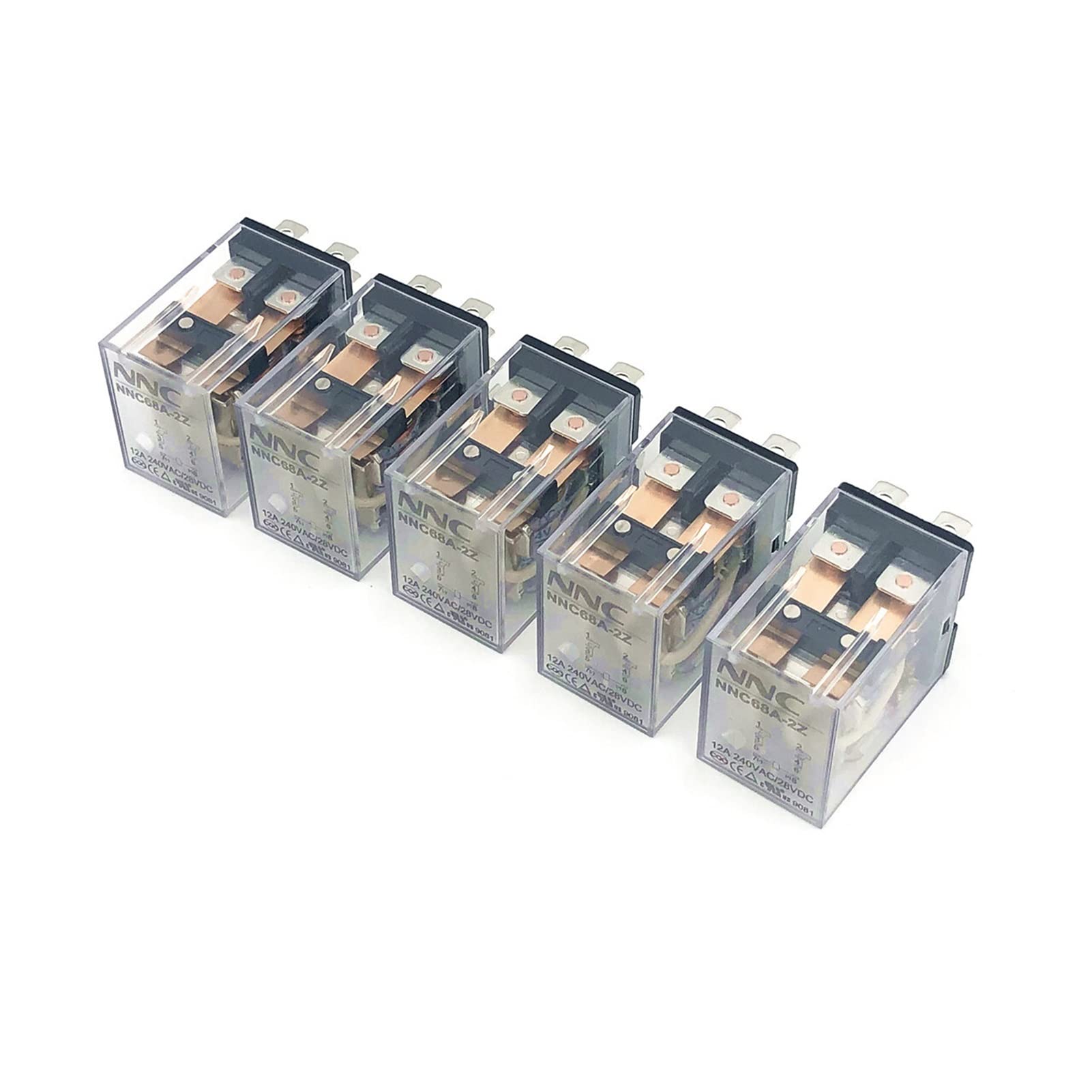 Relais de puissance NNC68A-2Z DC 24V DPDT 8 broches anti-arc pour coupures nettes